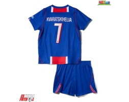Paris Saint-Germain Khvicha Kvaratskhelia #7 Primera Equipación Niños 2026-27 Manga Corta (+ Pantalones cortos)
